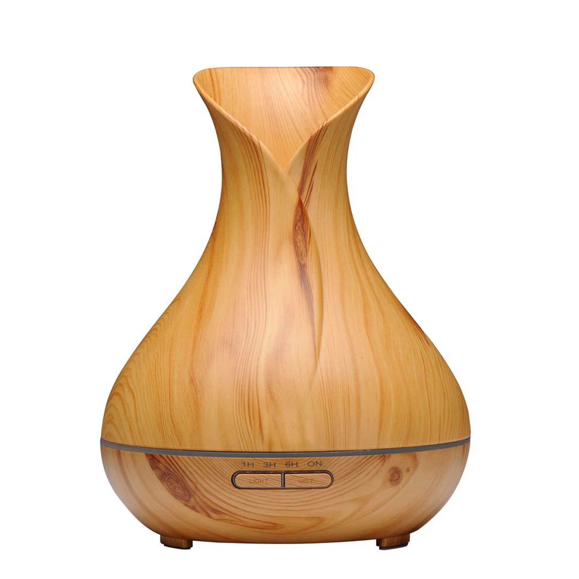 Essential Oil Aroma Diffuser Tulip Light Wood Colour Ultrasonic Mist Humidifier - Appliances > Aroma Diffusers &