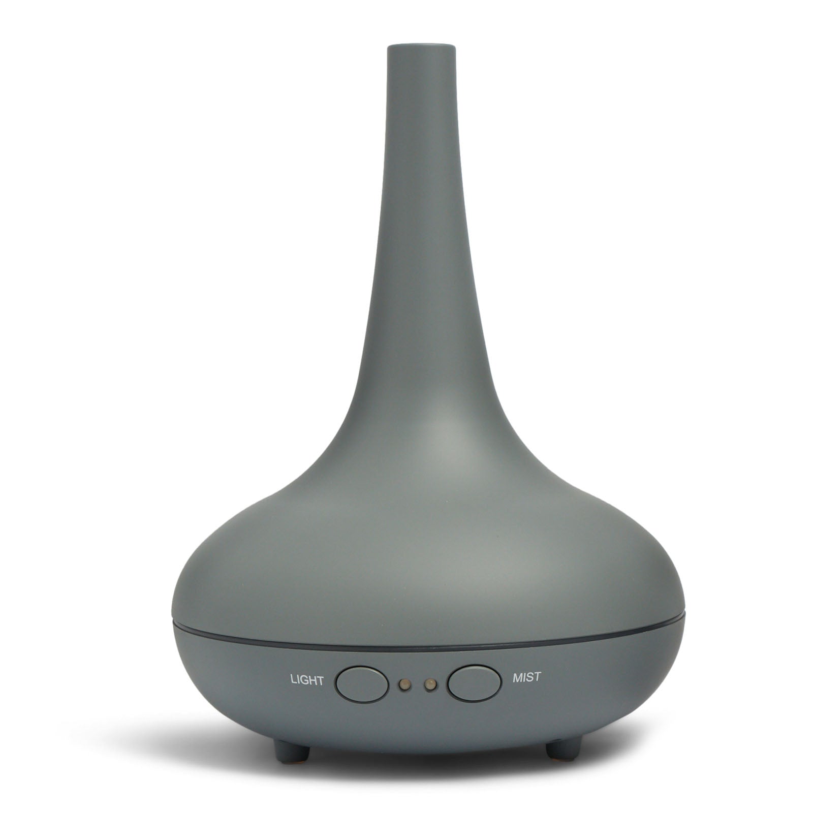 Essential Oil Diffuser Ultrasonic Humidifier Aromatherapy LED Light 200ML 3 Oils - Matte Grey - Appliances > Aroma