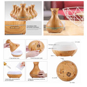 Essential Oil Aroma Diffuser Tulip Light Wood Colour Ultrasonic Mist Humidifier - Appliances > Aroma Diffusers &
