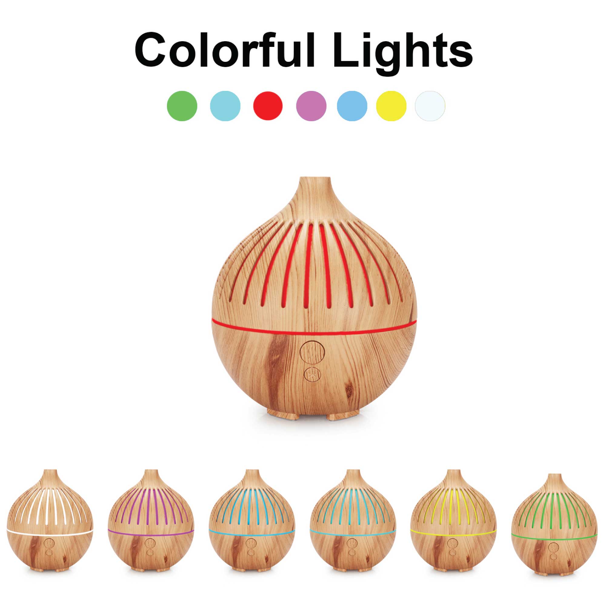 Essential Oil USB Aroma Diffuser - 180ml LED Light Wood Mist Humidifier - Appliances > Aroma Diffusers & Humidifiers >