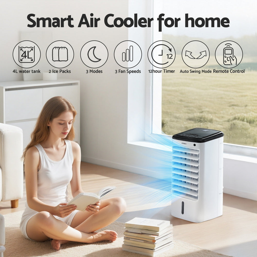 Devanti Evaporative Air Cooler Conditioner w/ Remote 4L - Appliances > Air Conditioners > Evaporative Coolers