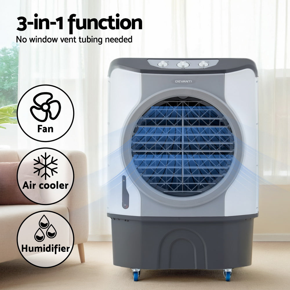Devanti Evaporative Air Cooler Conditioner Commercial 45L - Appliances > Air Conditioners > Evaporative Coolers
