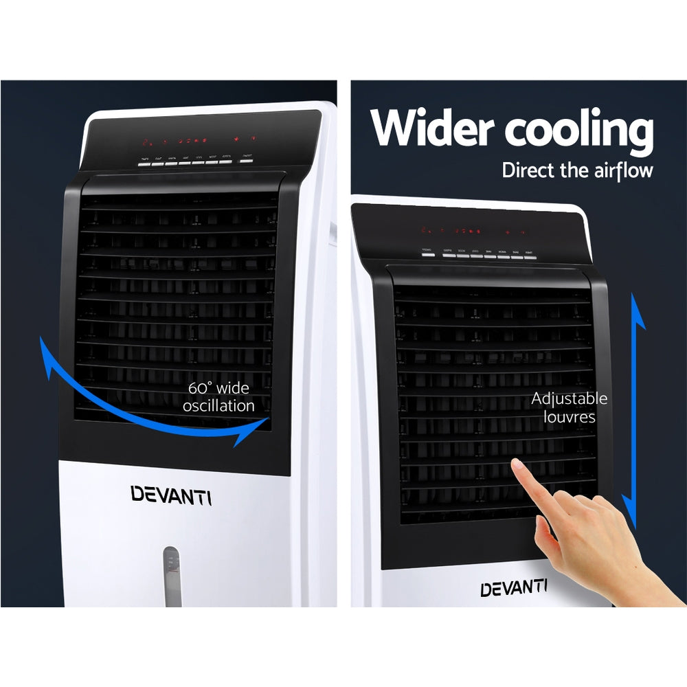 Devanti Evaporative Air Cooler Fan Conditioner 8L - Appliances > Air Conditioners > Evaporative Coolers
