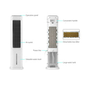 Devanti Tower Evaporative Air Cooler Conditioner Portable Cool Fan Humidifier 6L - Appliances > Air Conditioners >