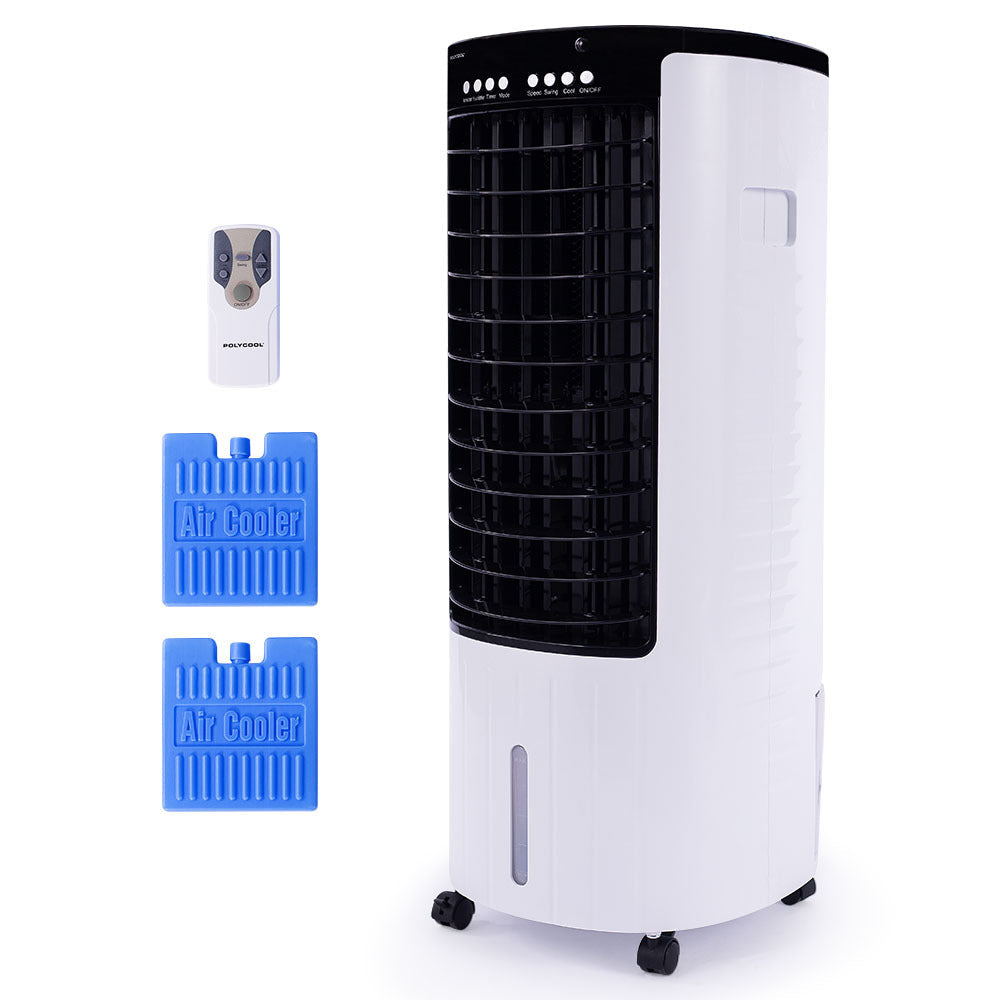 POLYCOOL 12L Portable Evaporative Air Cooler 24 Hour Timer 4 in 1 Cooling Fan - Appliances > Air Conditioners >