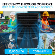 POLYCOOL 130L 750W Evaporative Air Cooler Commercial Industrial Grade Remote Control Purifier Fan - Appliances > Air
