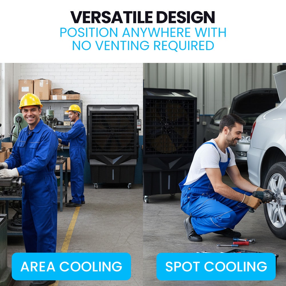 POLYCOOL 130L 750W Evaporative Air Cooler Commercial Industrial Grade Remote Control Purifier Fan - Appliances > Air