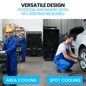 POLYCOOL 130L 750W Evaporative Air Cooler Commercial Industrial Grade Remote Control Purifier Fan - Appliances > Air