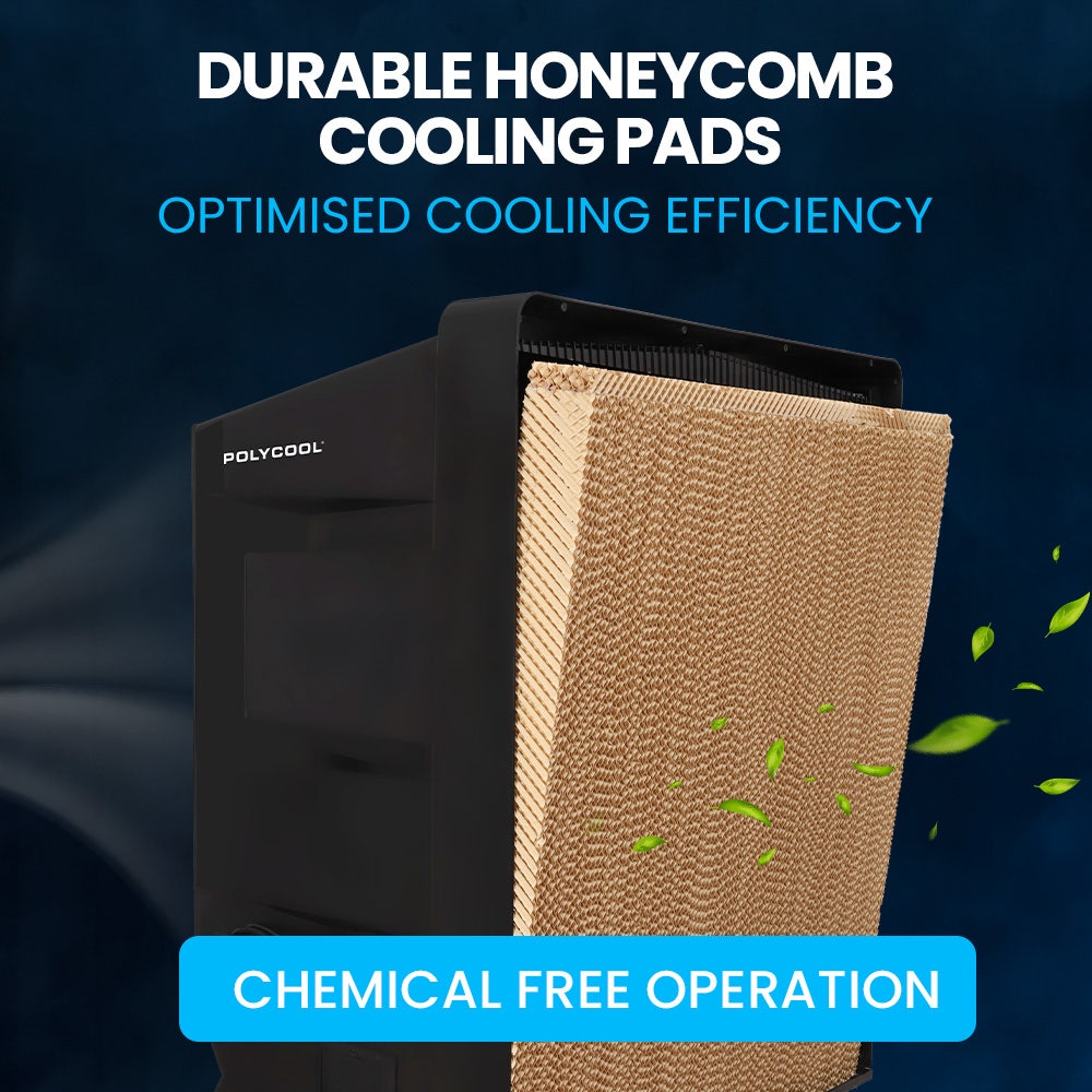 POLYCOOL 130L 750W Evaporative Air Cooler Commercial Industrial Grade Remote Control Purifier Fan - Appliances > Air