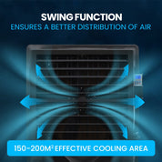 POLYCOOL 130L 750W Evaporative Air Cooler Commercial Industrial Grade Remote Control Purifier Fan - Appliances > Air