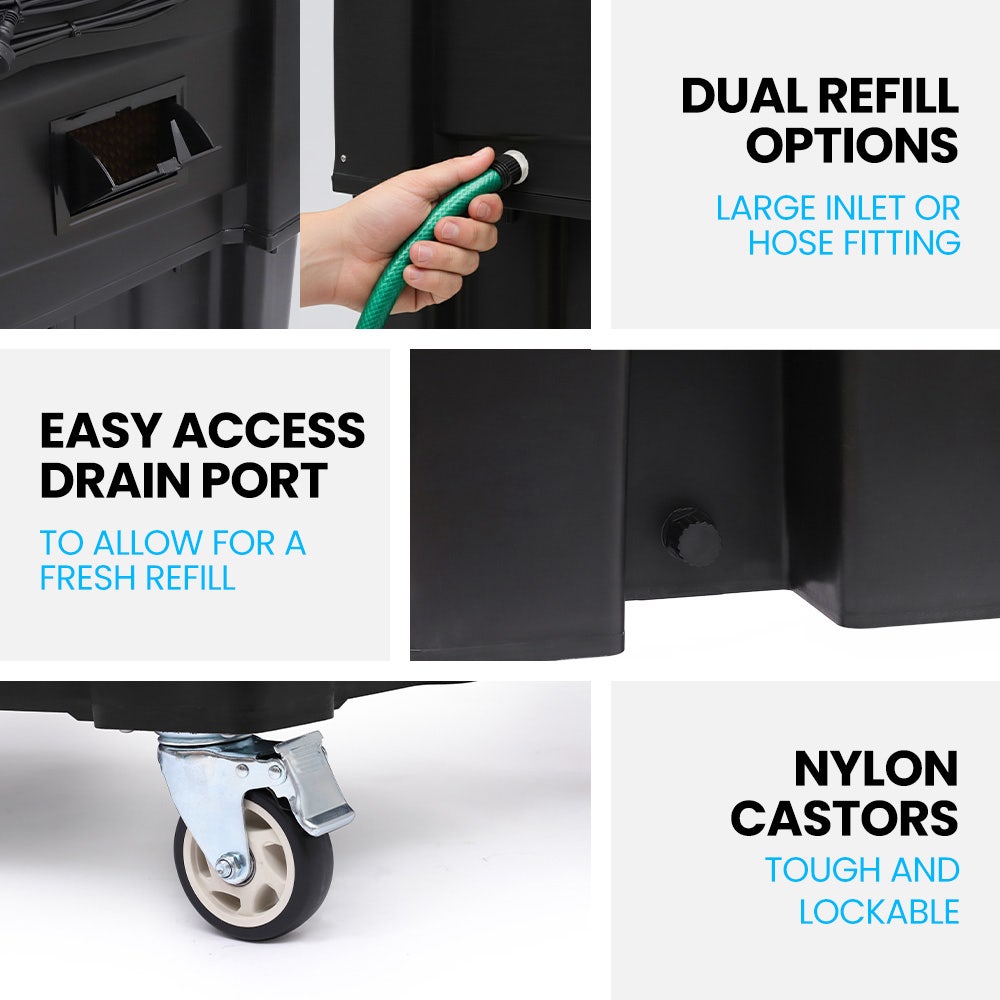 POLYCOOL 130L 750W Evaporative Air Cooler Commercial Industrial Grade Remote Control Purifier Fan - Appliances > Air