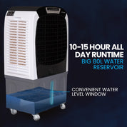 POLYCOOL 450W 80L Evaporative Air Cooler Commercial Grade Remote Control Fan - Appliances > Air Conditioners >