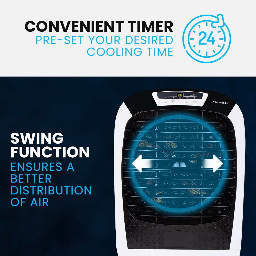POLYCOOL 450W 80L Evaporative Air Cooler Commercial Grade Remote Control Fan - Appliances > Air Conditioners >