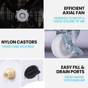 POLYCOOL 450W 80L Evaporative Air Cooler Commercial Grade Remote Control Fan - Appliances > Air Conditioners >