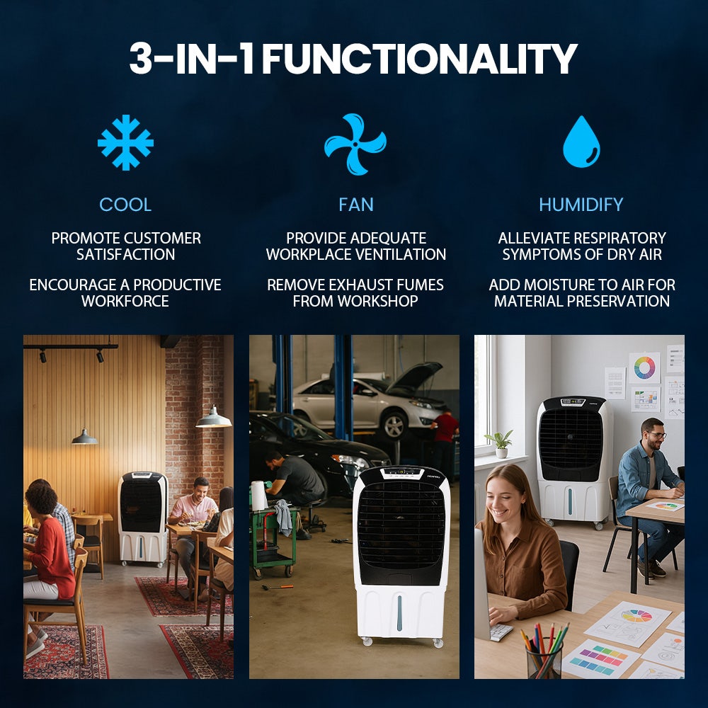 POLYCOOL 450W 80L Evaporative Air Cooler Commercial Grade Remote Control Fan - Appliances > Air Conditioners >