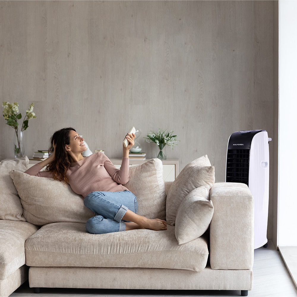 POLYCOOL 8L Portable Evaporative Air Cooler 24 Hour Timer 4 in 1 Cooling Fan - Appliances > Air Conditioners >