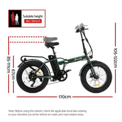 Everfit 20 Inch Folding Electric Bike Urban City Bicycle eBike Rechargeable