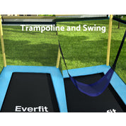 Everfit 6FT Trampoline for Kids w/ Enclosure Safety Net Swing Rectangle Yellow