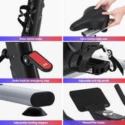 Everfit Exercise Bike Spin Bike Electromagnetic Smart Home Fitness 24-Level Resistance 120kg Bluetooth