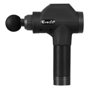 Black Everfit Massage Gun with spherical attachment and smart touch LED display