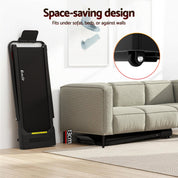 Everfit Treadmill Electric Walking Pad Under Desk Home Gym Fitness 380mm Black