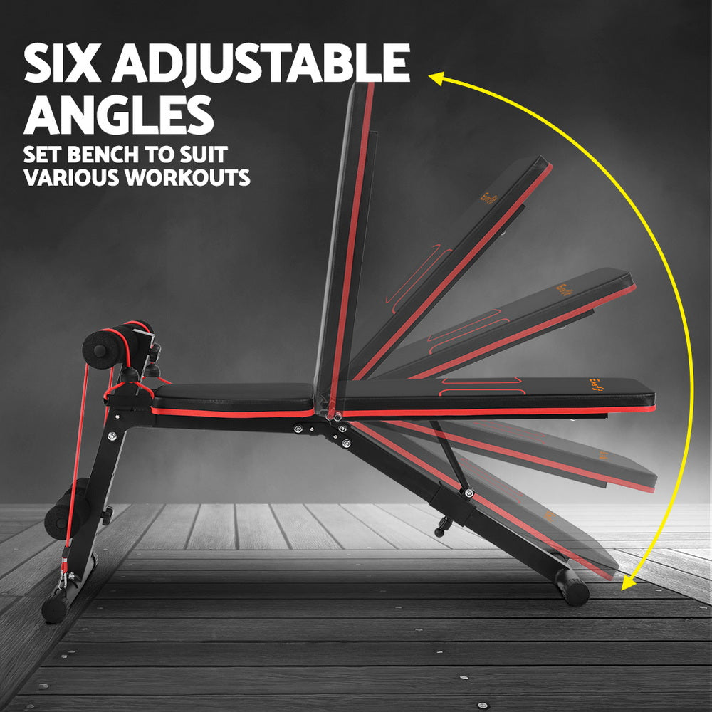 Everfit Weight Bench Adjustable FID Bench Press Home Gym 150kg Capacity