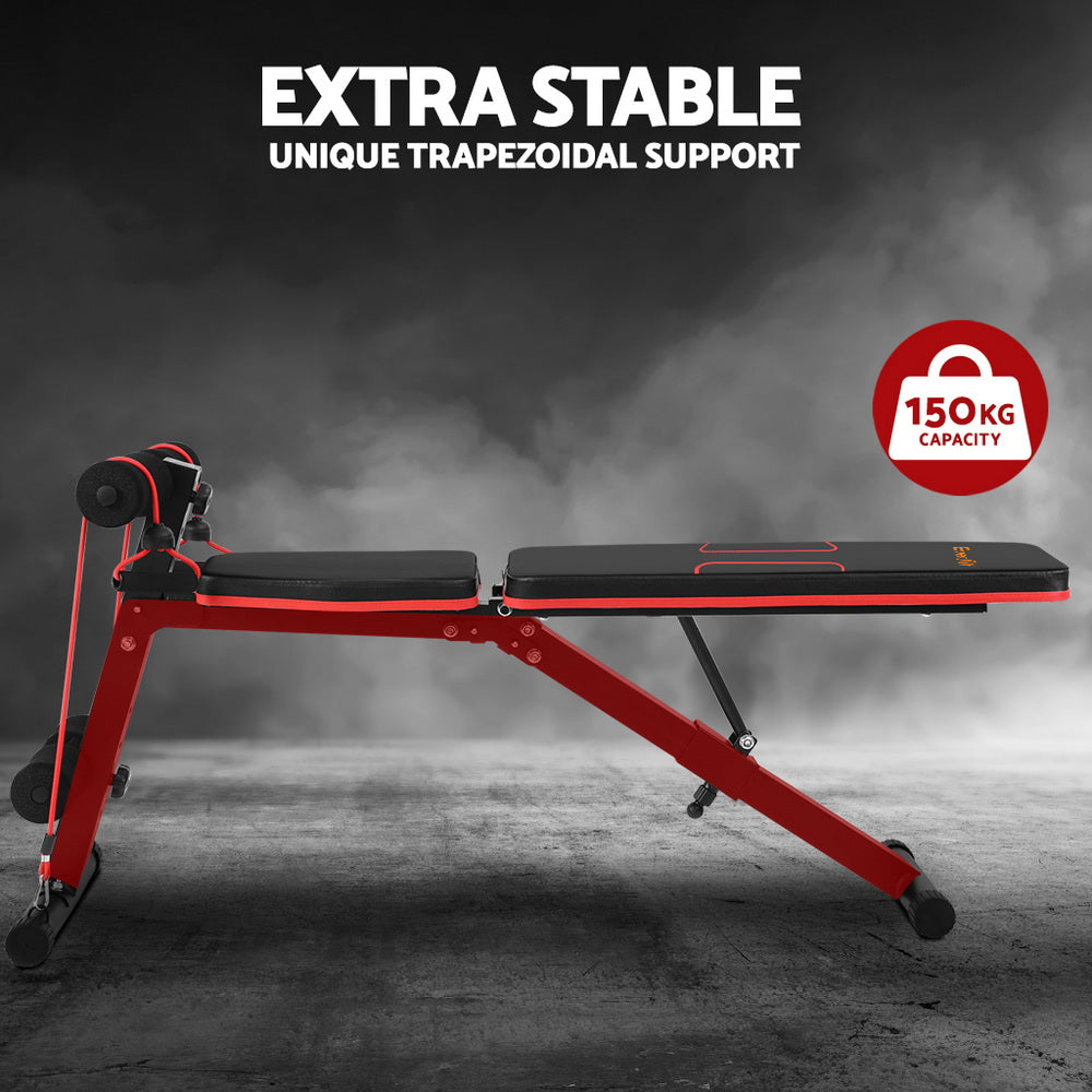 Everfit Weight Bench Adjustable FID Bench Press Home Gym 150kg Capacity