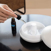 Flame Mountain Premium Aromatherapy Diffuser - 7-Color LED Light, 130ml Capacity, Ultrasonic Mist Maker for Home or Office, White
