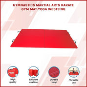 Folding Red Exercise Mat – Gymnastics, Martial Arts, Yoga, Karate & Judo Training