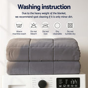 Giselle Bedding Weighted Blanket Fleece Sherpa Heavy Blanket 4.5KG