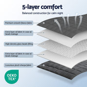 Giselle Bedding Weighted Blanket Fleece Sherpa Heavy Blanket 4.5KG
