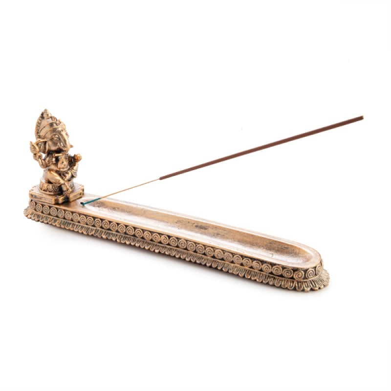 copper Ganesha angle incense stick burner