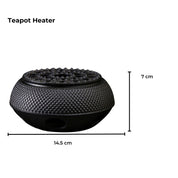 Black cast iron teapot warmer with textured diamond pattern for Gominimo 1200ML Iron Teapot