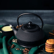 Traditional cast iron Japanese teapot with hobnail pattern in GOMINIMO 1200ML Iron Teapot