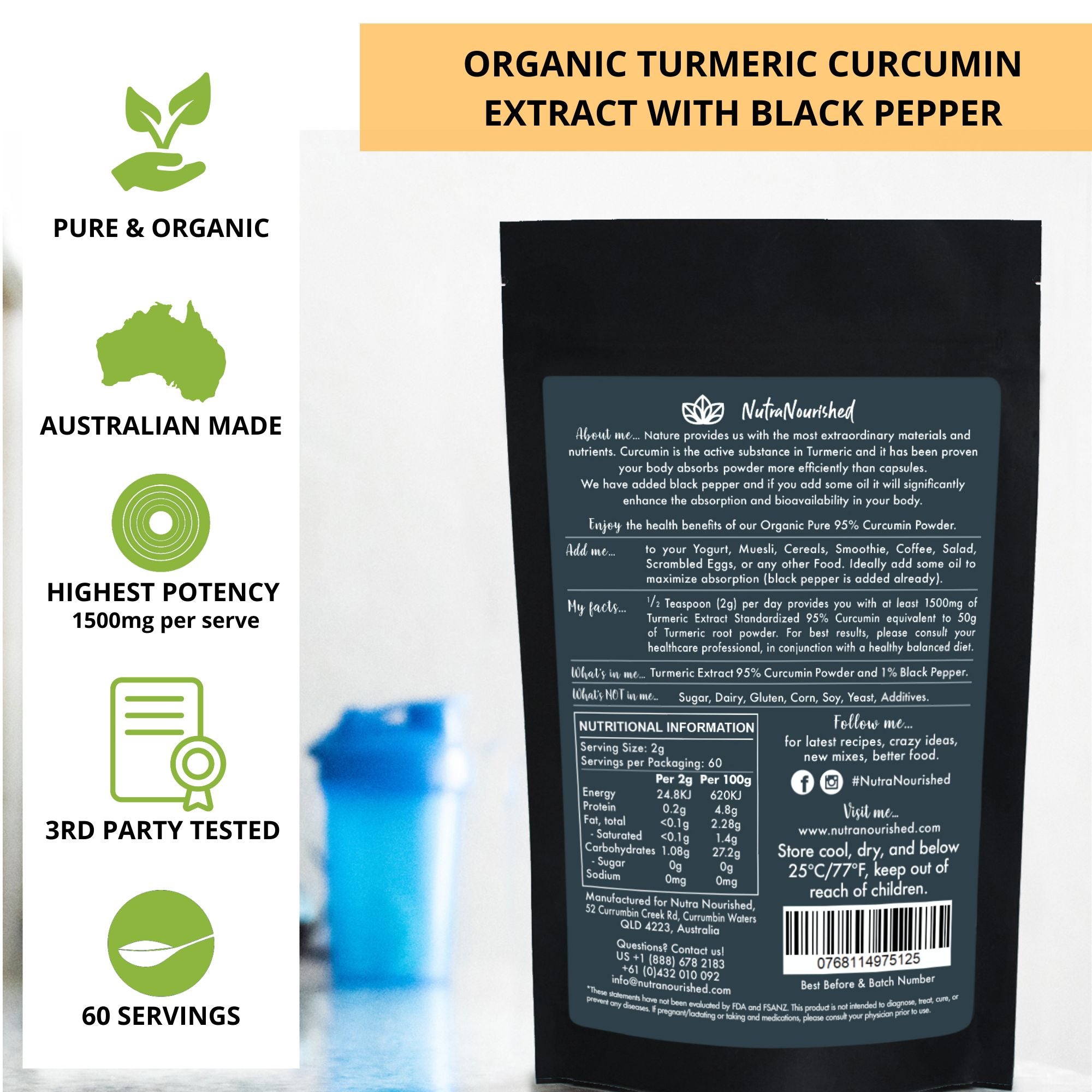 Good Gut Health and Faster Recovery with Fossil Shell Flour Curcumin and Electrolyte Powder - Health & Beauty >