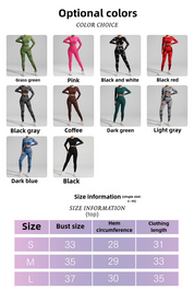 Grass Green Size M Tie-Dye Yoga Set Long Sleeve Butt Lift Leggings Seamless Workout Training Gym Clothes