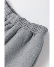 Gray Solid Drop Shoulder Hoodie and Joggers Activewear Set - L - Fashion > Women’s Fashion > Women’s Tops & T-shirts