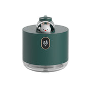 Green Adorable Space Capsule Ultrasonic Wellness Humidifier - Portable USB Cool Mist Maker with LED Display & Ambient Night Light