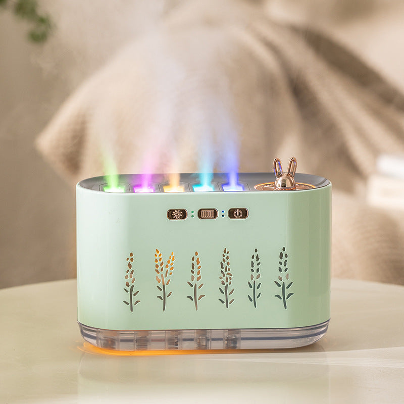 Green Dynamic Color Changing Ultrasonic Wellness Humidifier - Sound Control & Auto Shut-Of