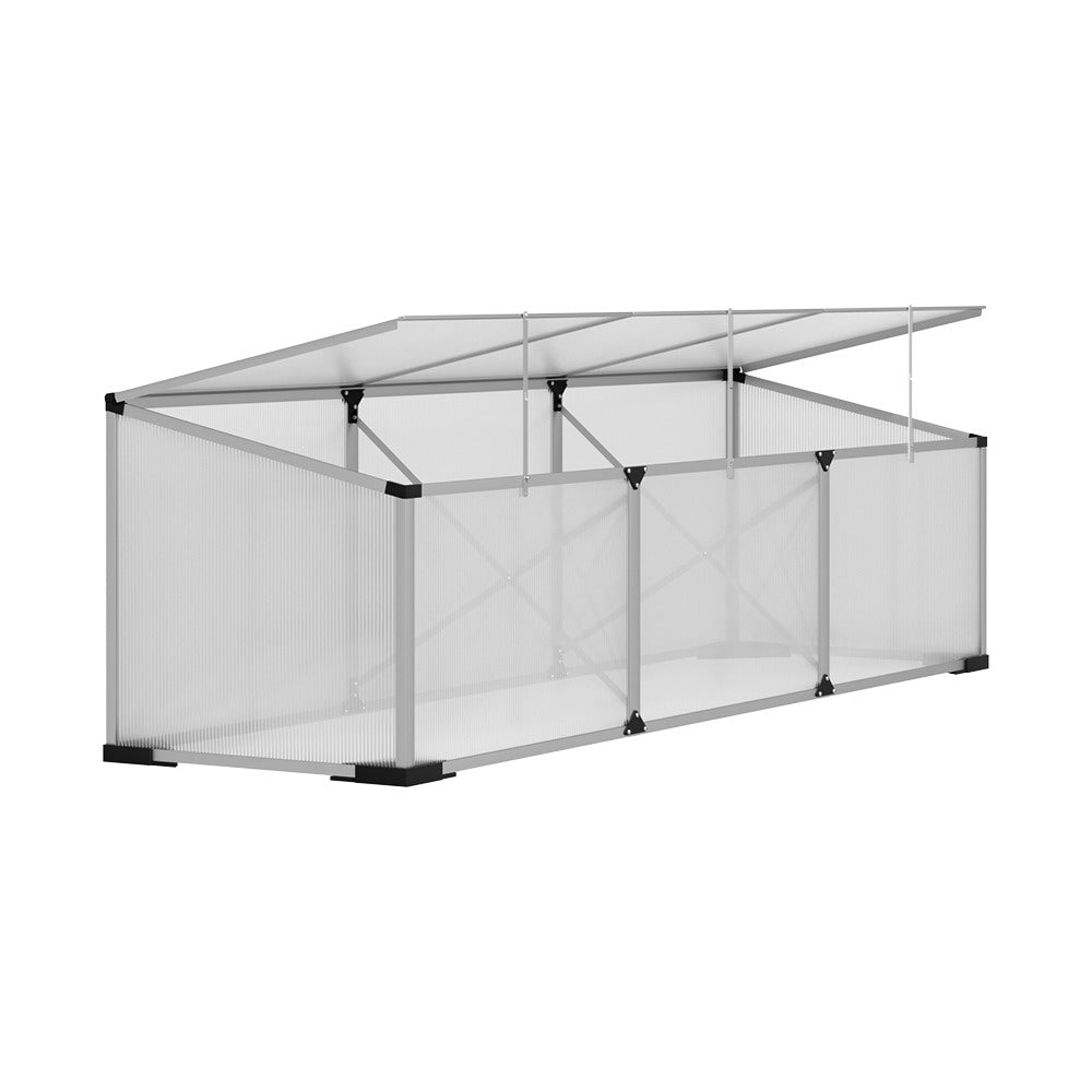 Green Fingers Premium Greenhouse 180x50x50CM Cold Frame Plant Grow Aluminium Polycarbonate Green House