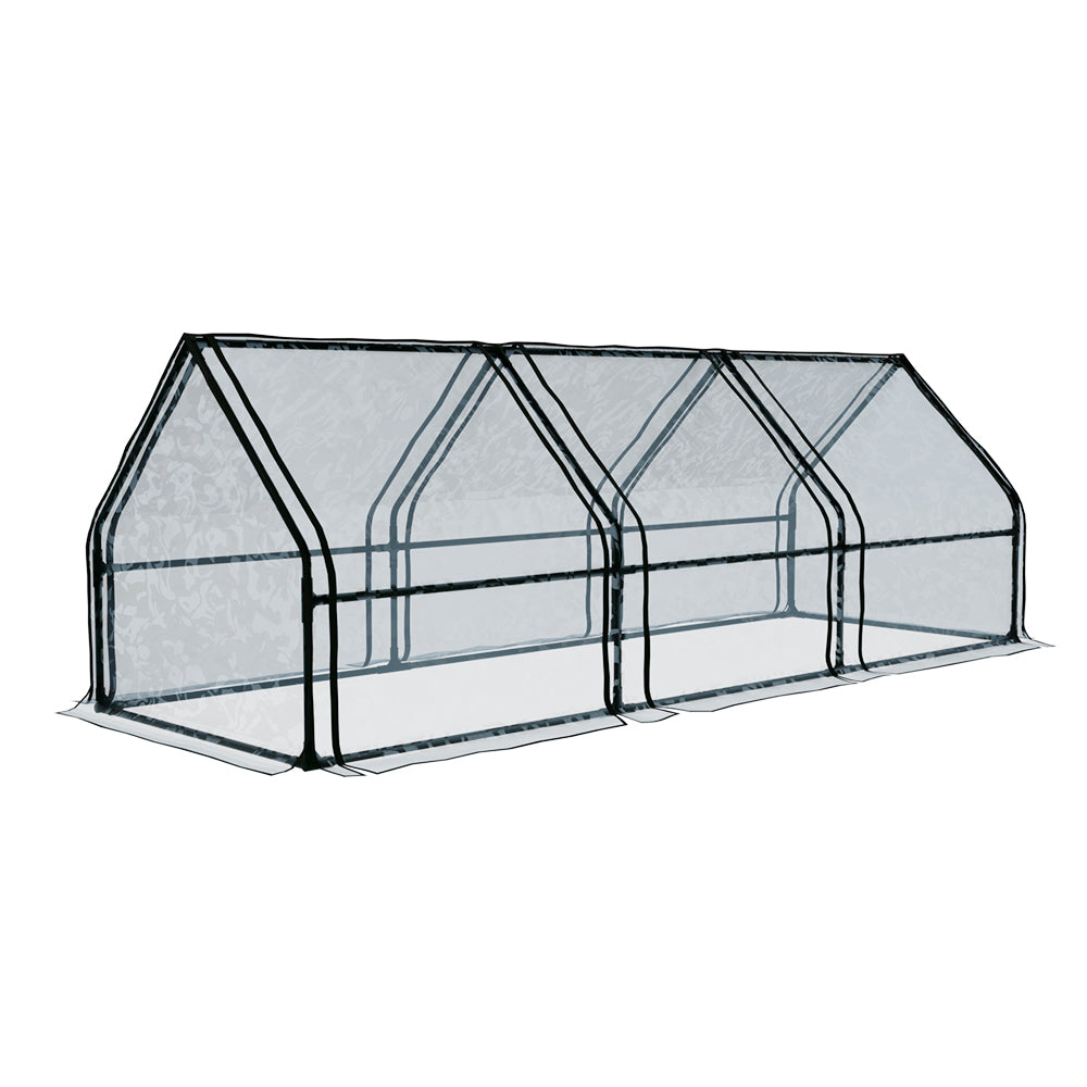 Green Fingers Premium Greenhouse 2.7x0.9x0.9M Mini Green House Raised Garden Bed Planter Box