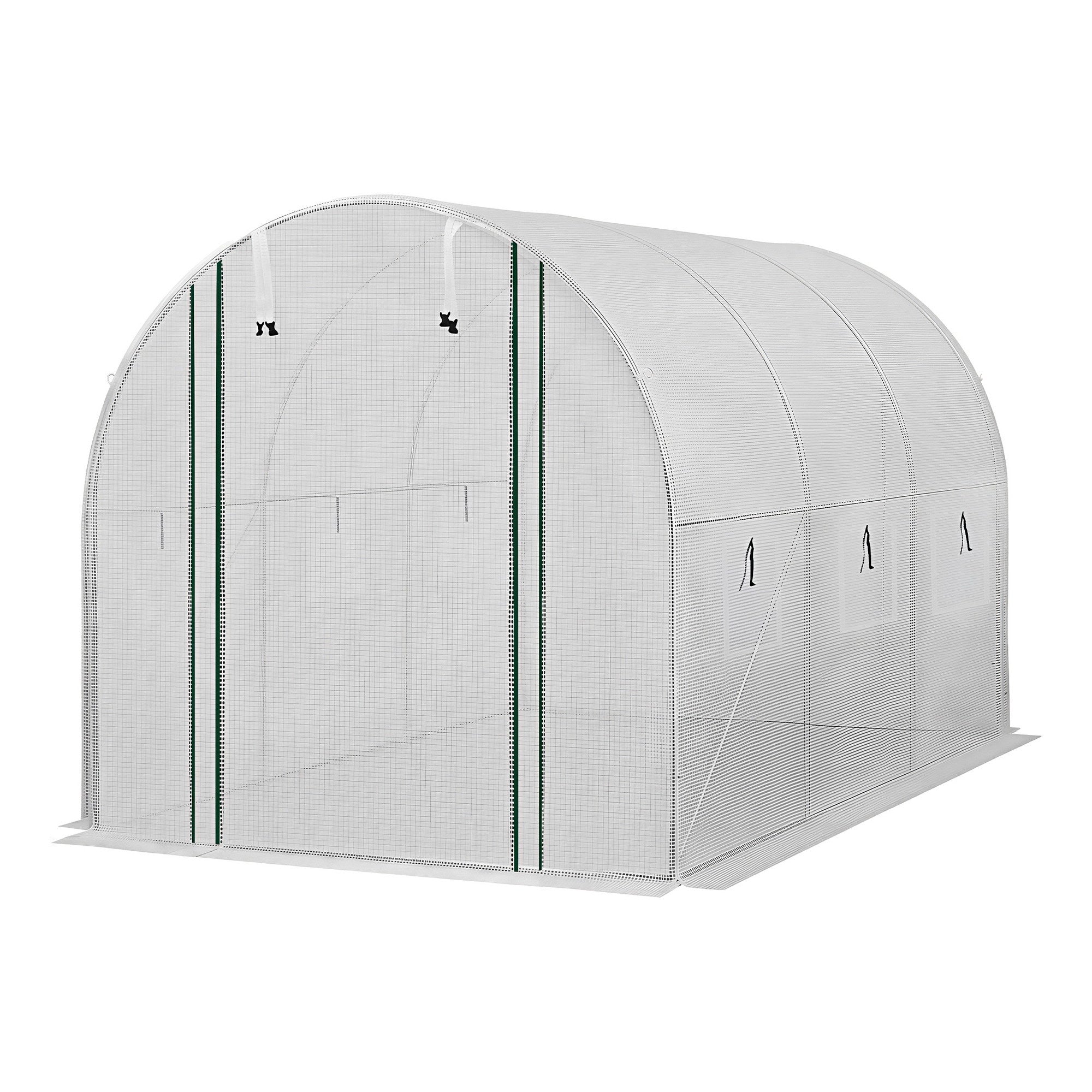 Green Fingers Premium Greenhouse 3x2x2M Walk in Green House White