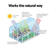 Green Fingers Premium Greenhouse 3x2x2M Walk in Green House White