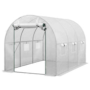 Green Fingers Premium Greenhouse 3x2x2M Walk in Green House White
