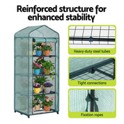 Green Fingers Premium Greenhouse 4 Tiers Mini Green House Garden Bed 1.6x0.7x0.5M