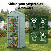 Green Fingers Premium Greenhouse 4 Tiers Mini Green House Garden Bed 1.6x0.7x0.5M