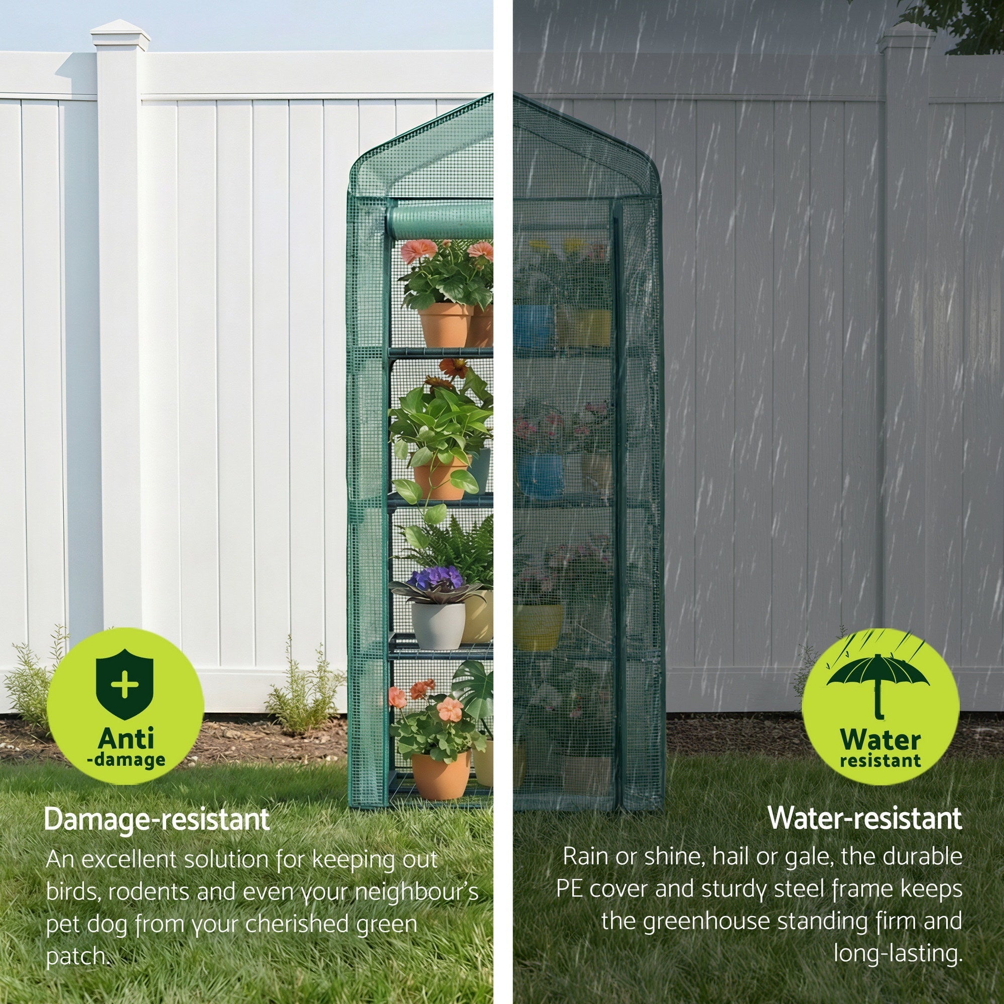 Green Fingers Premium Greenhouse 4 Tiers Mini Green House Garden Bed 1.6x0.7x0.5M