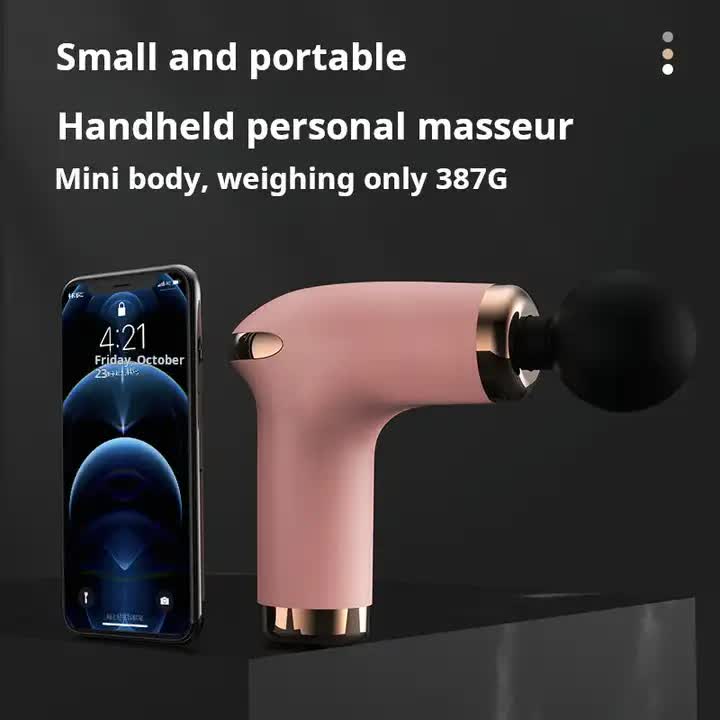 Green Massage Gun - 6-Speed Deep Tissue Therapeutic Massager with 4 Professional Massage Heads