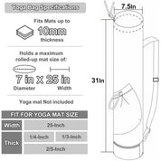 Green Yoga Mat Bag Yoga Accessories Pilates Bag Fitness Bag Yoga Essentials Durable