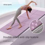 Grey Foldable Yoga Mat - Portable Thick Non-Slip Fitness Exercise Mat for Home Gym and Travel